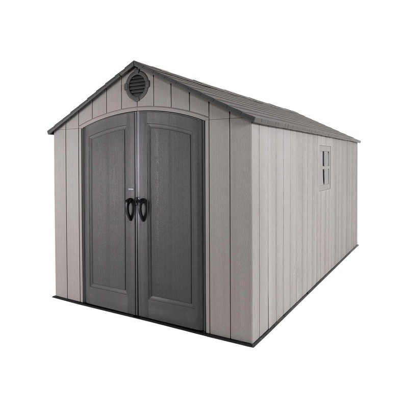 Lifetime 8 ft x 15 ft Outdoor Storage Shed - Storm Dust (60353)