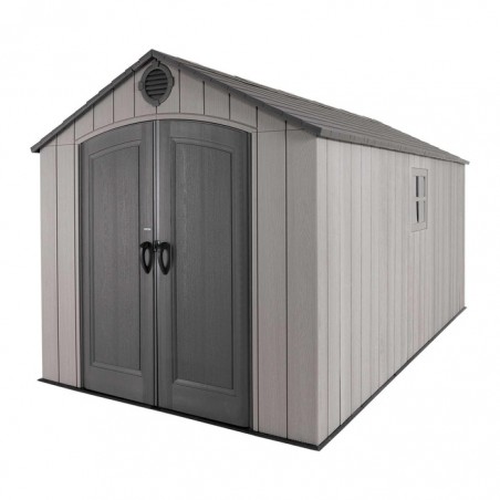 Lifetime 8 ft x 15 ft Outdoor Storage Shed - Storm Dust (60353)