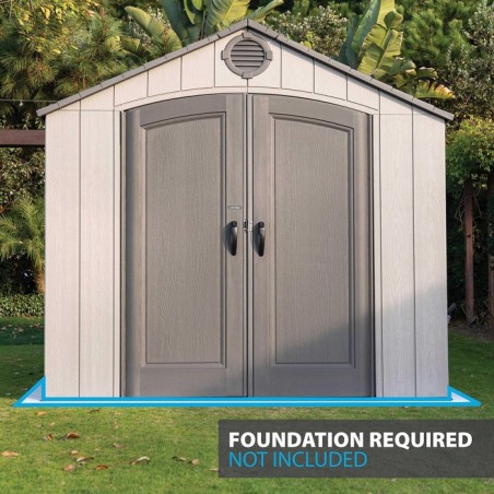 Lifetime 8 ft x 15 ft Outdoor Storage Shed - Storm Dust (60353)