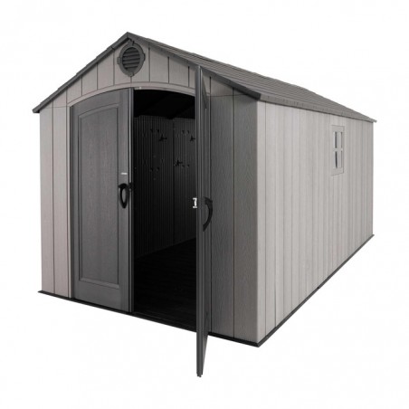 Lifetime 8 ft x 15 ft Outdoor Storage Shed - Storm Dust (60353)