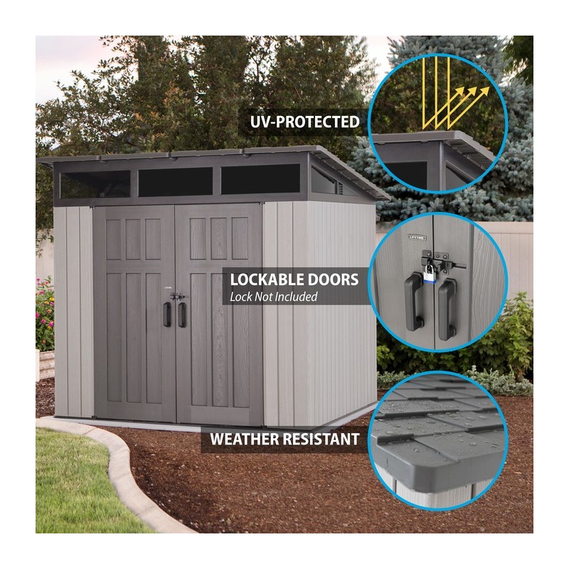 Lifetime 8.3 x 8.3 Outdoor Storage Shed Kit (60336)