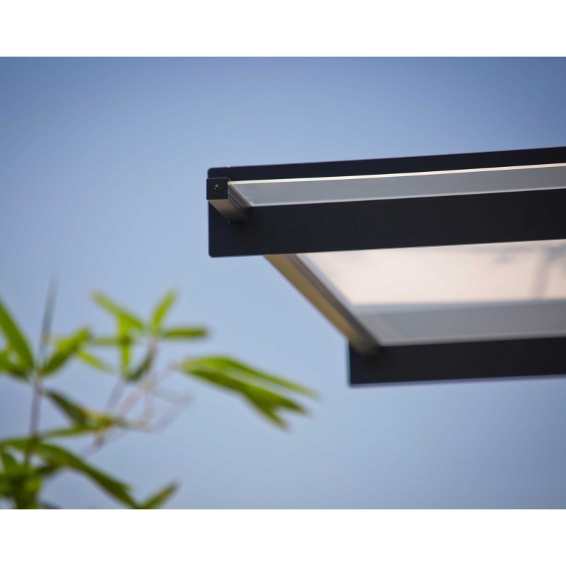 Palram - Canopia 14' x 3' Nancy 4100 Awning - Gray/Clear (HG9557)