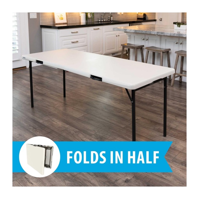 Lifetime Commercial 6-Foot Fold-In-Half Table - 2 Pk (80935)