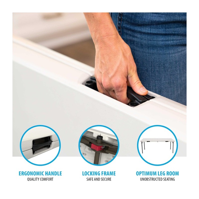 Lifetime Commercial 6-Foot Fold-In-Half Table - 2 Pk (80935)