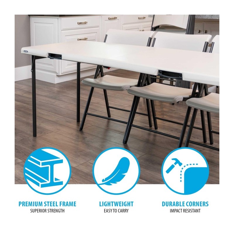 Lifetime Commercial 6-Foot Fold-In-Half Table - 2 Pk (80935)