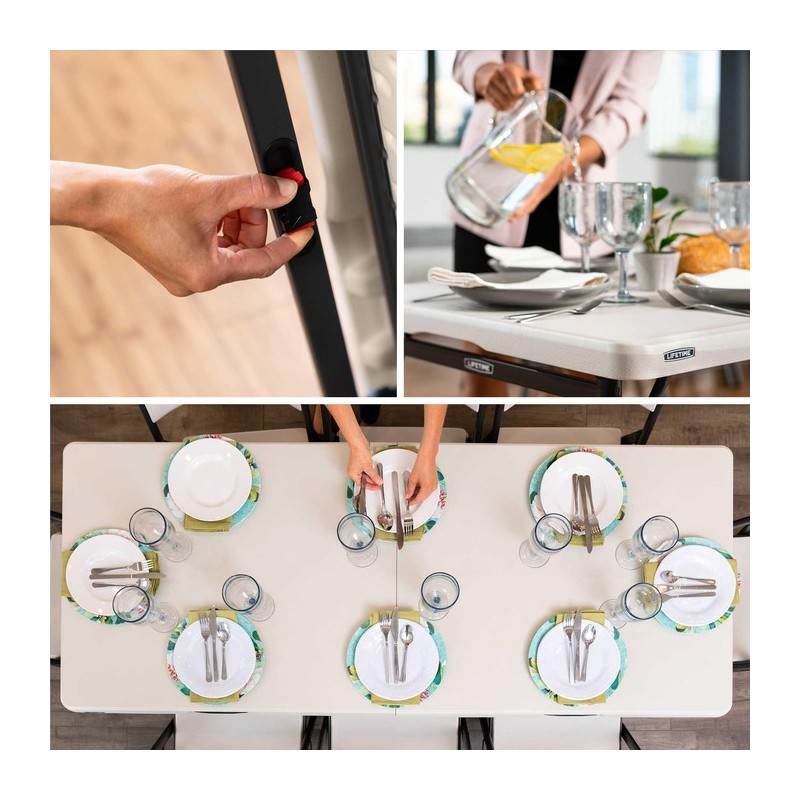 Lifetime Commercial 6-Foot Fold-In-Half Table - 2 Pk (80935)