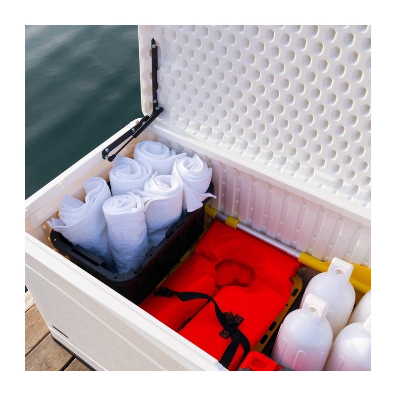 Lifetime 130 Gallon Marine Plastic Deck Box - Arctic White (60348)