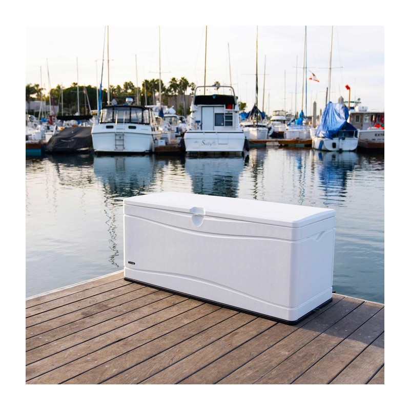 Lifetime 130 Gallon Marine Plastic Deck Box - Arctic White (60348)