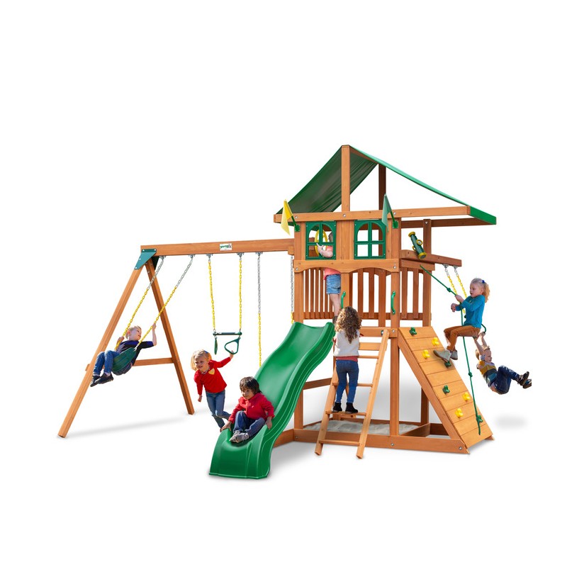 Gorilla Outing w/ Trapeze Arm Deluxe Green Vinyl Canopy & Treehouse (01-1065)