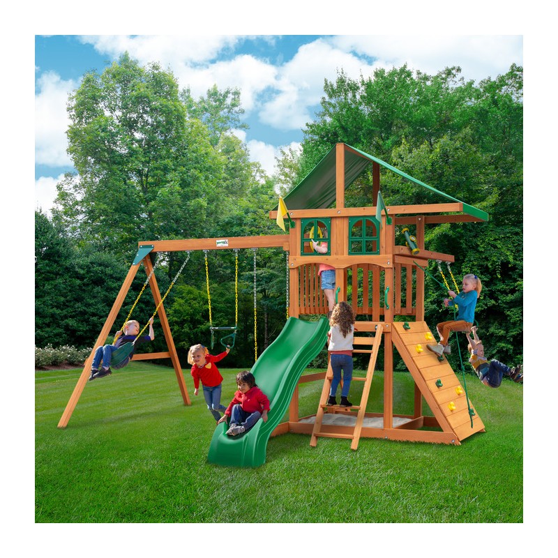 Gorilla Outing w/ Trapeze Arm Deluxe Green Vinyl Canopy & Treehouse (01-1065)