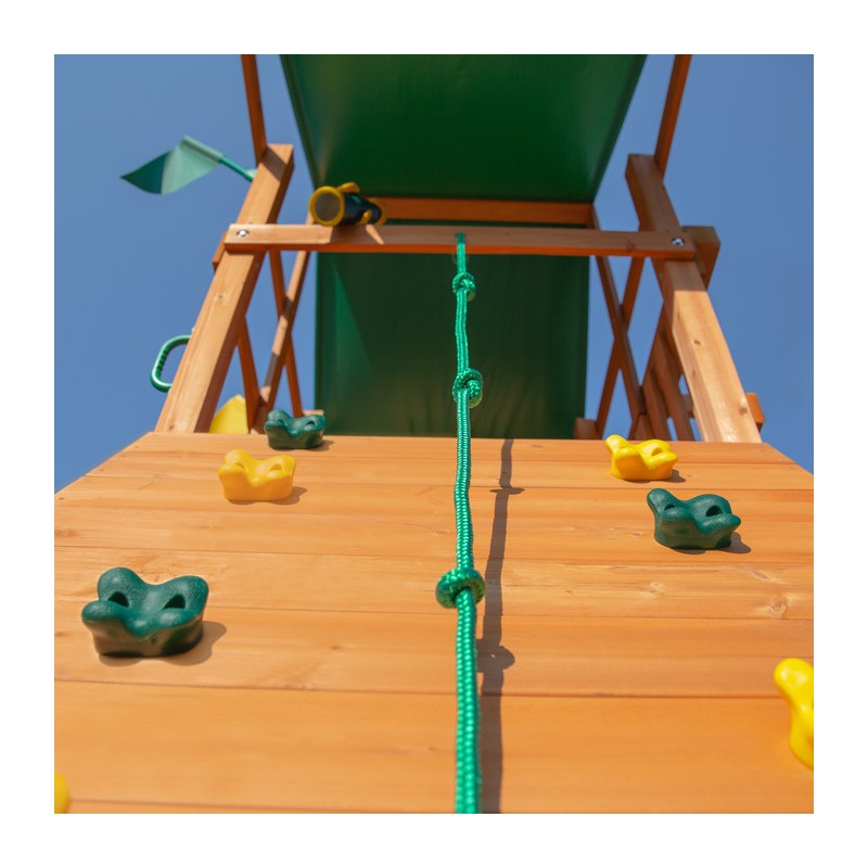 Gorilla Outing w/ Double Slides w/ Deluxe Green Vinyl Canopy and Treehouse (01-1071)