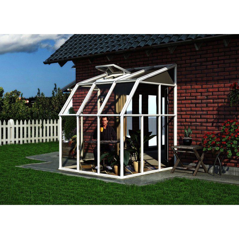 Palram - Canopia 6x6 Sun Room 2 - Greenhouse Kit - White (HG7506)