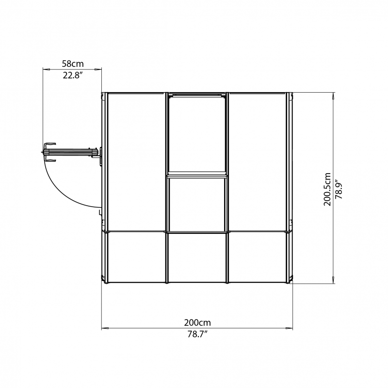 Palram - Canopia 6x6 Sun Room 2 - Greenhouse Kit - White (HG7506)