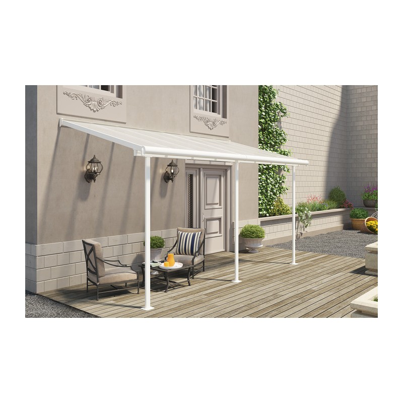 Palram - Canopia Sierra 7.5' x 15' Patio Cover - White/Clear (HG9084)