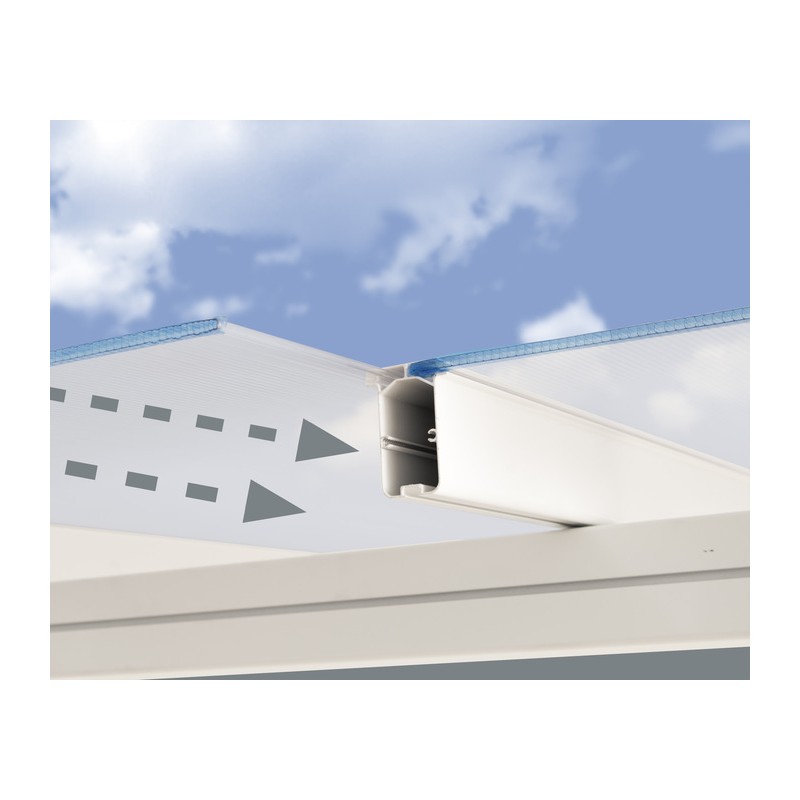 Palram - Canopia Sierra 7.5' x 15' Patio Cover - White/Clear (HG9084)