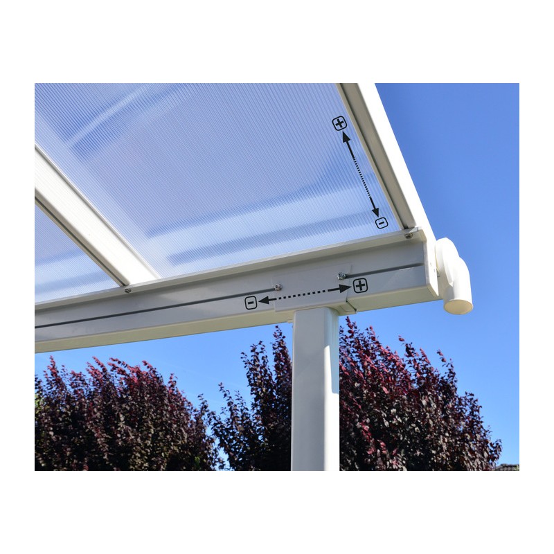Palram - Canopia Sierra 7.5' x 15' Patio Cover - White/Clear (HG9084)