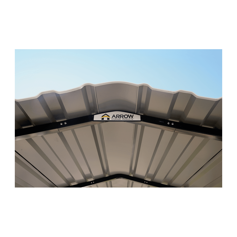 Arrow Carport with 1-Sided Enclosure 12x20x09 - Eggshell (CPH122009ECL1)