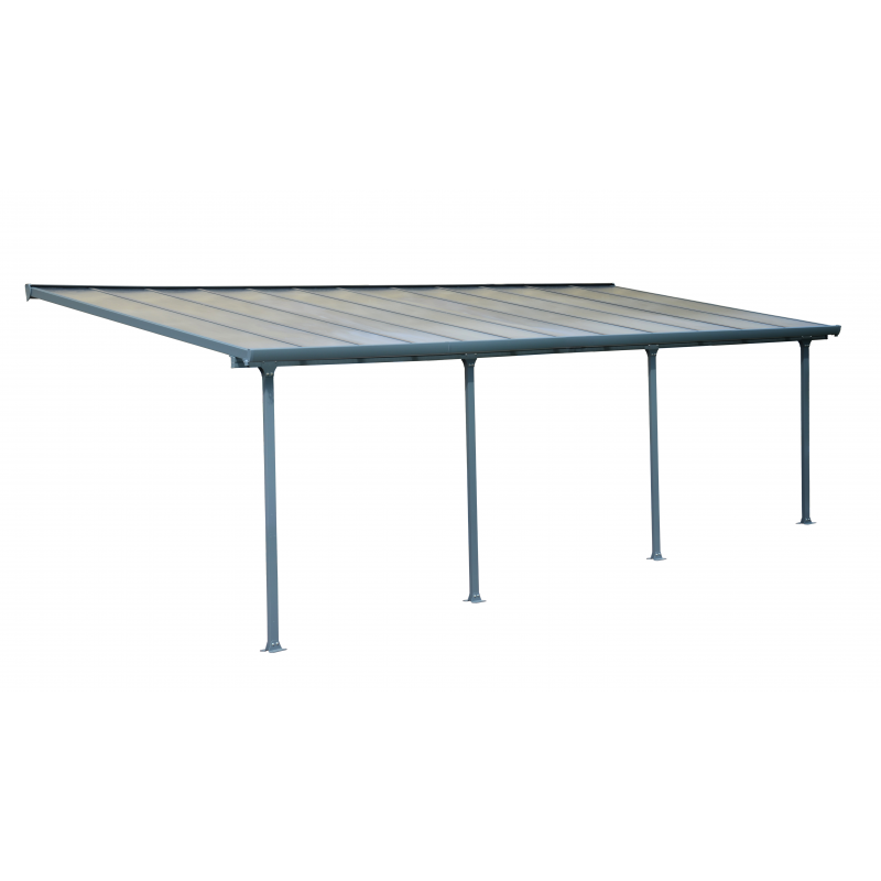 Palram - Canopia 10x24 Feria Patio Cover Kit - Gray (HG9424)