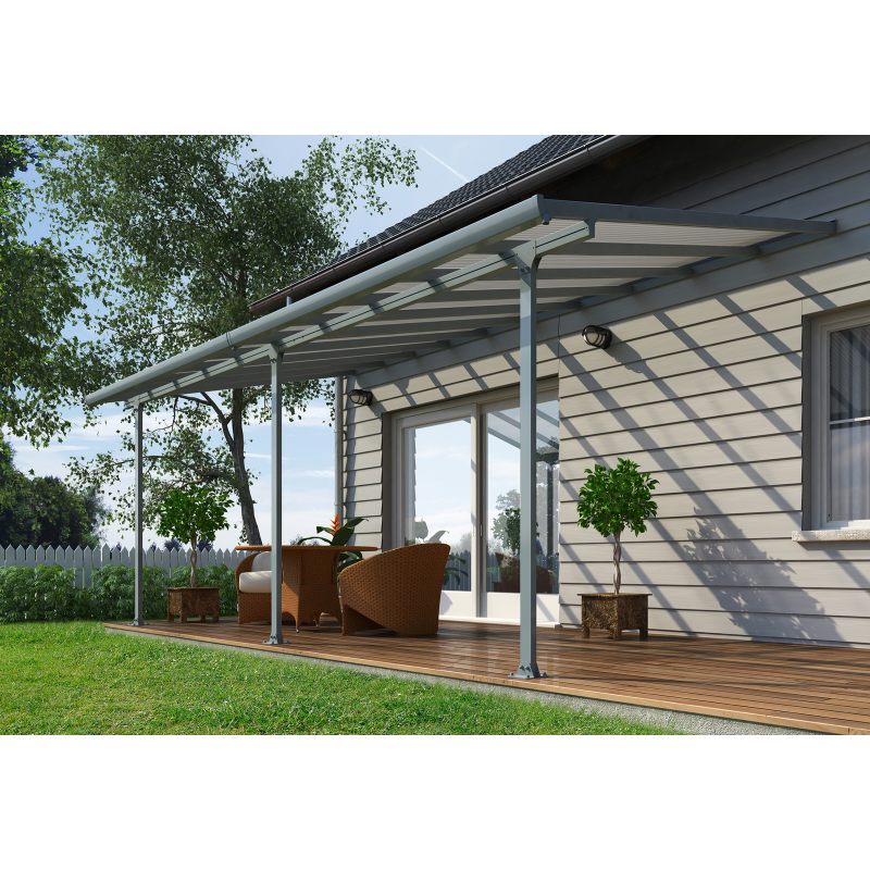 Palram - Canopia 10x24 Feria Patio Cover Kit - Gray (HG9424)