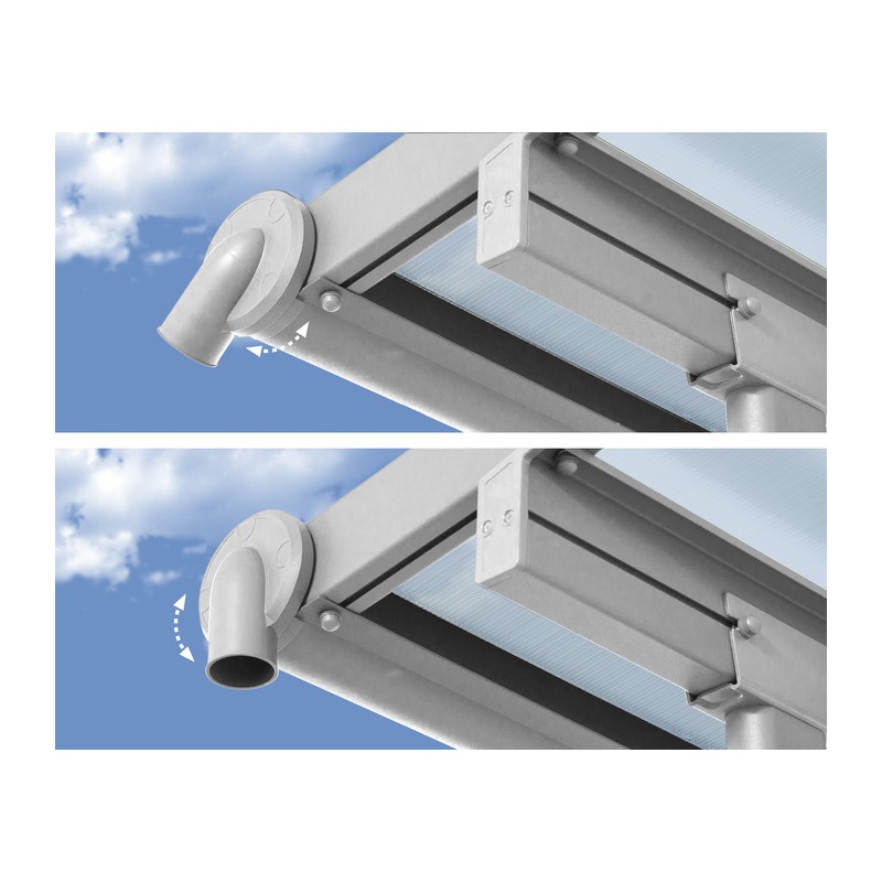 Palram - Canopia Sierra 7.5' x 22.5' Patio Cover - White/Clear (HG9085)