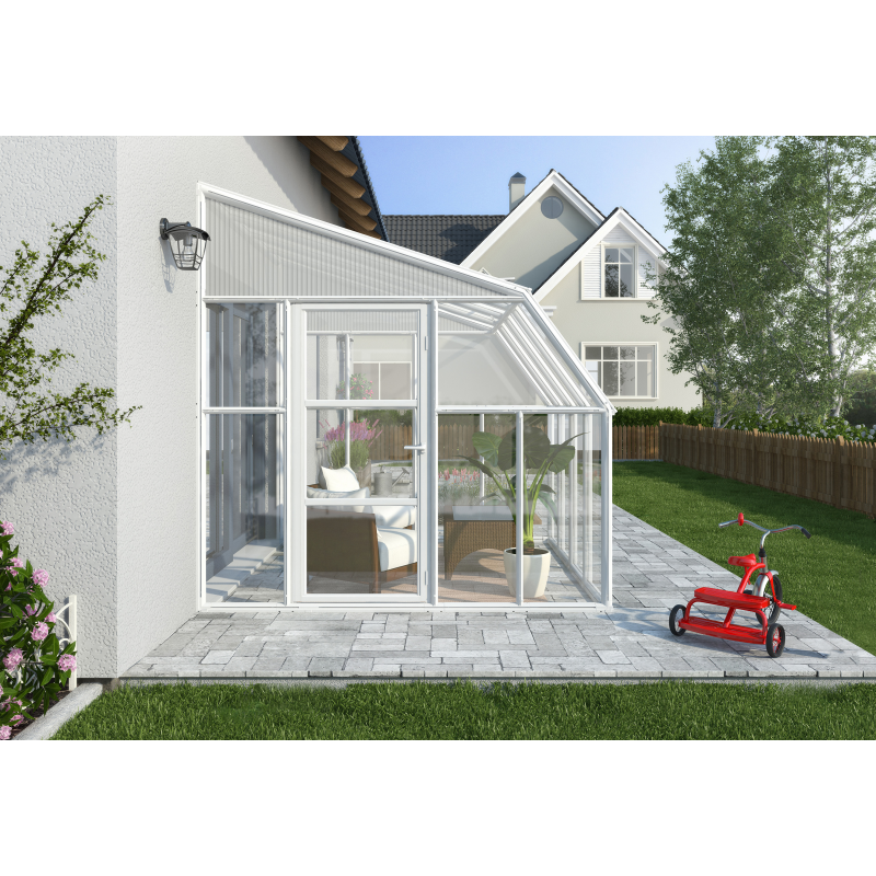 Palram - Canopia  8x10 Sun Room 2 Greenhouse Kit - White (HG7610)