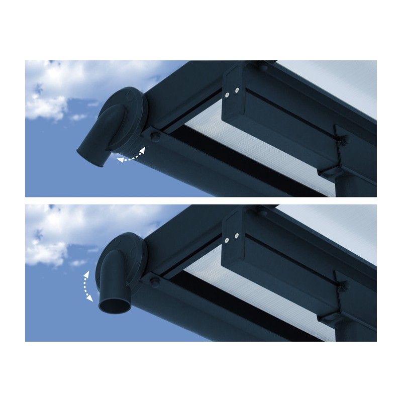 Palram - Canopia Sierra 7.5'x7.5' Patio Cover - Gray/Clear (HG9086)