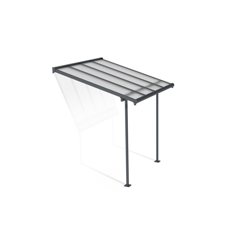 Palram - Canopia Sierra 7.5'x7.5' Patio Cover - Gray/Clear (HG9086)
