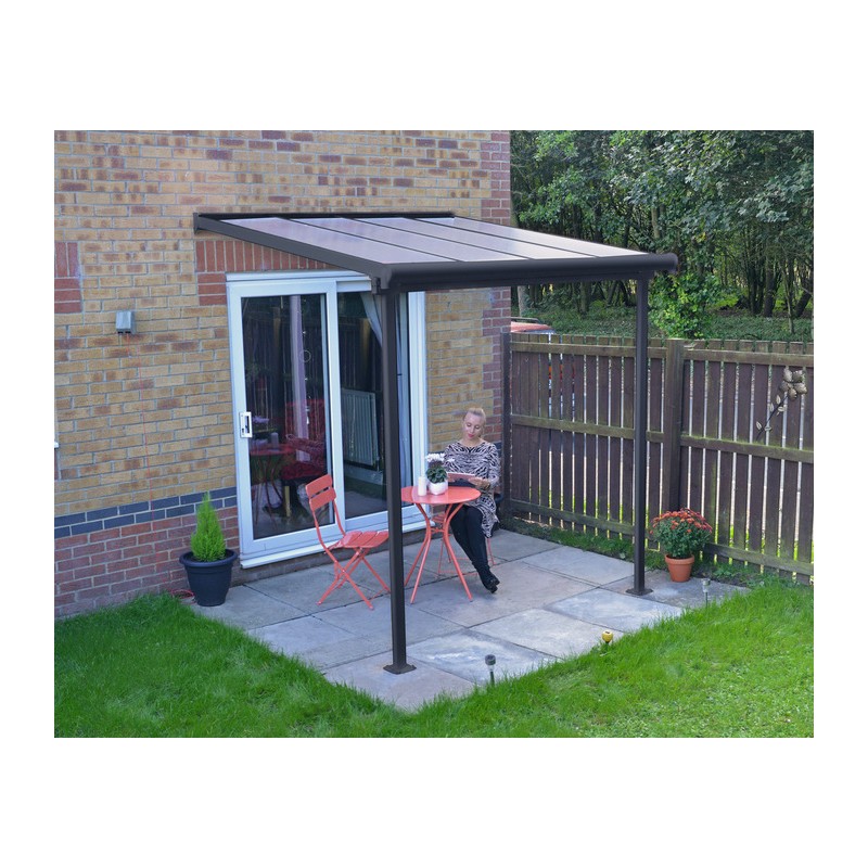 Palram - Canopia Sierra 7.5'x7.5' Patio Cover - Gray/Clear (HG9086)