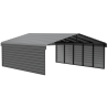 Arrow 2-Sided 20x24x9 Enclosure Galvanized Steel Carport Kit- Charcoal (CPHC202409ECL2) Arrow 2-Sided 20x24x9 Enclosure Galvanized Steel Carport Kit- Charcoal (CPHC202409ECL2)