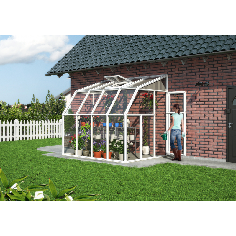 Palram - Canopia 6x8 Sun Room 2 - Greenhouse Kit - White (HG7508)