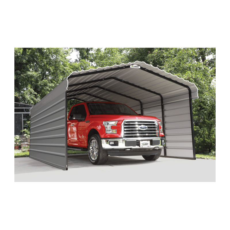 Arrow 2-sided12x20x7 Galvanized Steel Carport Kit (CPHC122007ECL2)