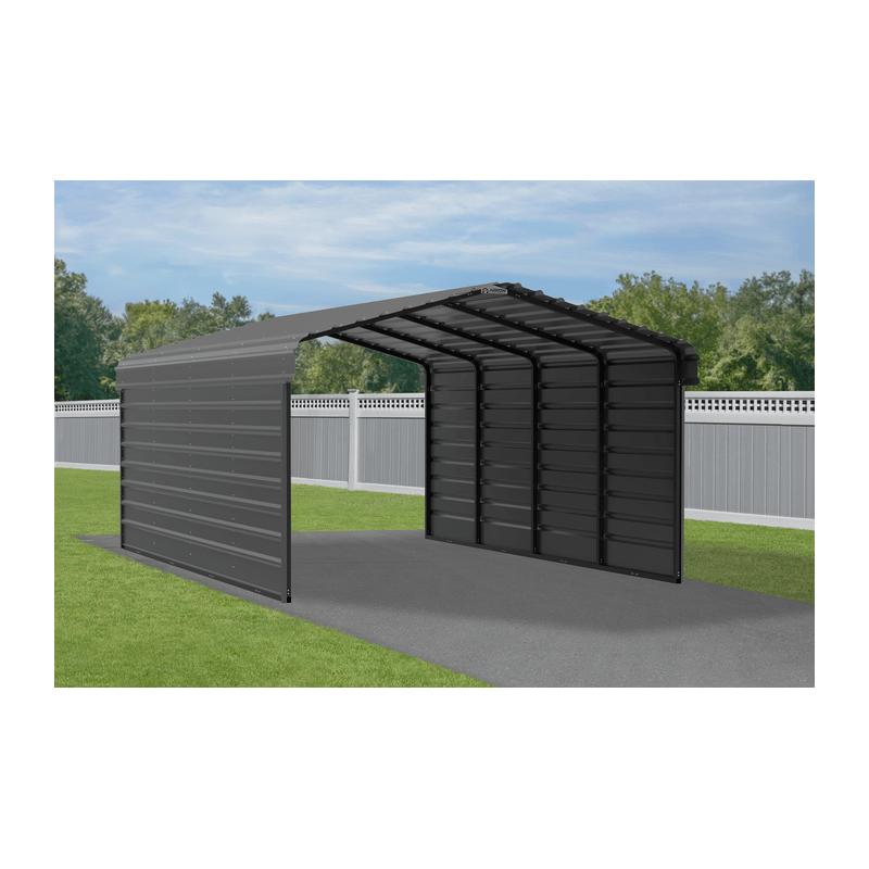 Arrow 2-sided12x20x7 Galvanized Steel Carport Kit (CPHC122007ECL2)