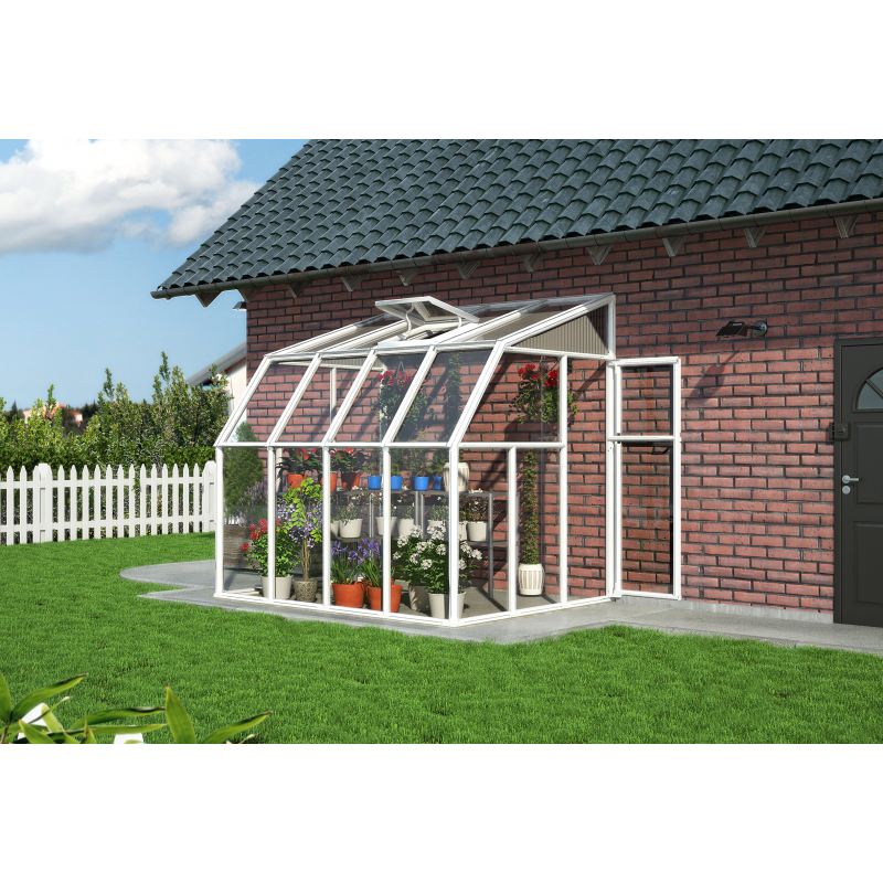 Palram - Canopia 6x8 Sun Room 2 - Greenhouse Kit - White (HG7508)
