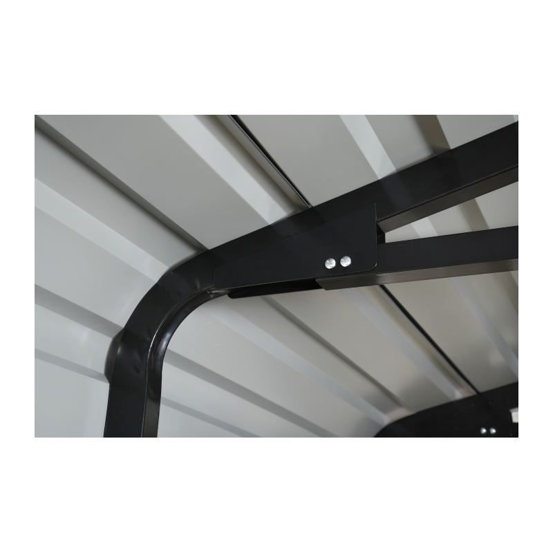 Arrow 1-Sided 20x24x7 Enclosure Galvanized Steel Carport Kit- Charcoal (CPHC202407ECL1)