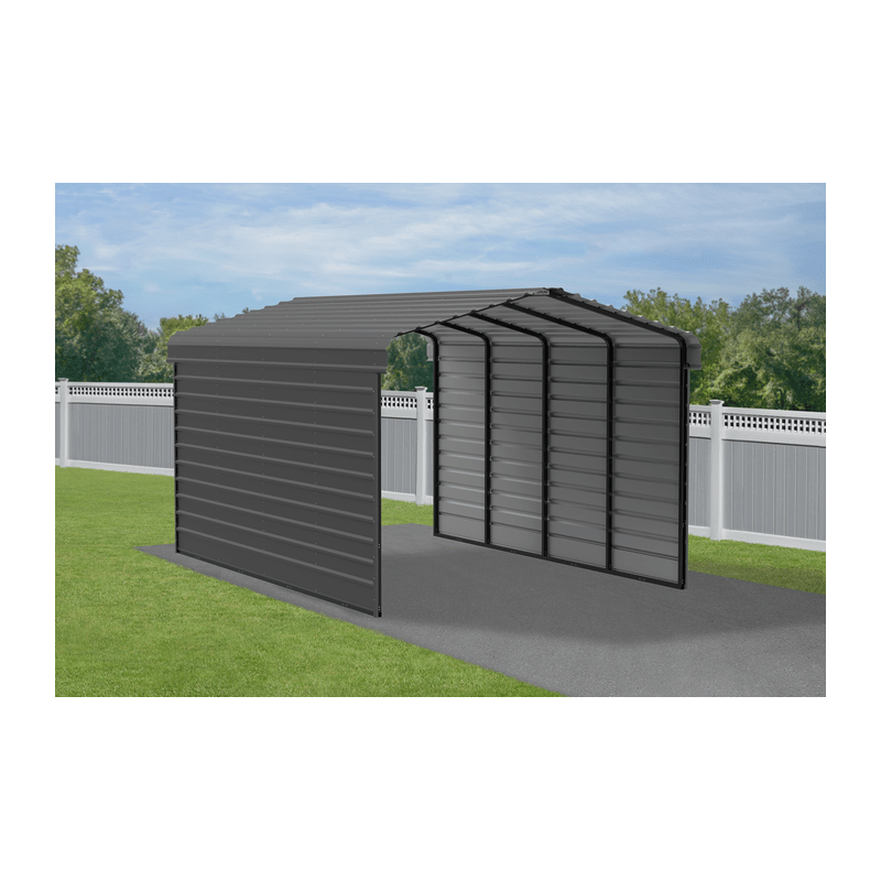 Arrow 2-sided 12x20x09 Galvanized Steel Carport Kit (CPHC122009ECL2)
