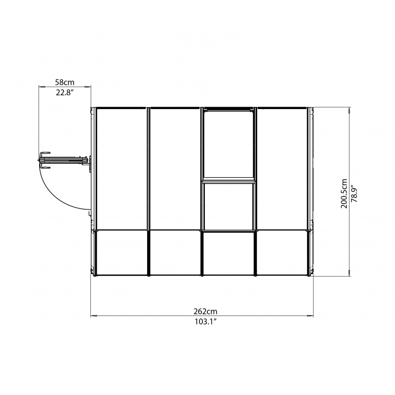 Palram - Canopia 6x8 Sun Room 2 - Greenhouse Kit - White (HG7508)