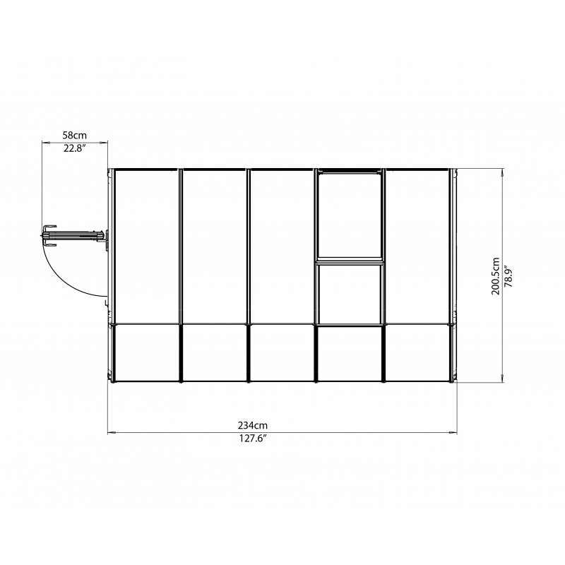Palram - Canopia 6x10 Sun Room 2 - Greenhouse Kit - White (HG7510)