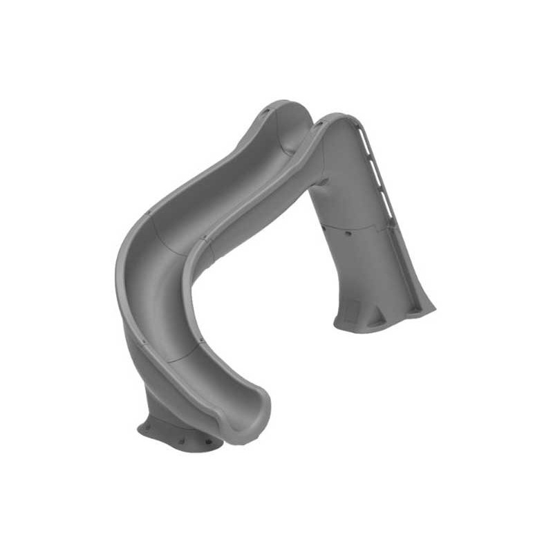 Global Side Winder Pool Slide - Gray (GPPSSW-GREY-L)