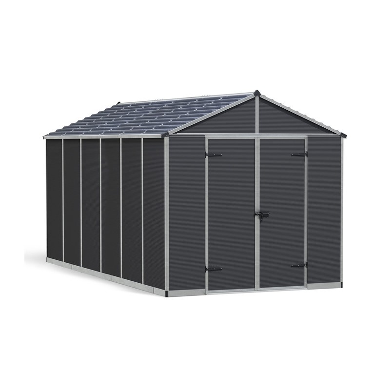 Palram - Canopia Rubicon 8' x 15' Shed - Gray (HG9733GY)