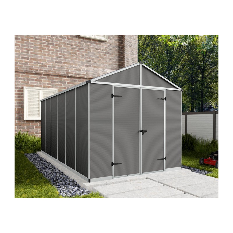 Palram - Canopia Rubicon 8' x 15' Shed - Gray (HG9733GY)