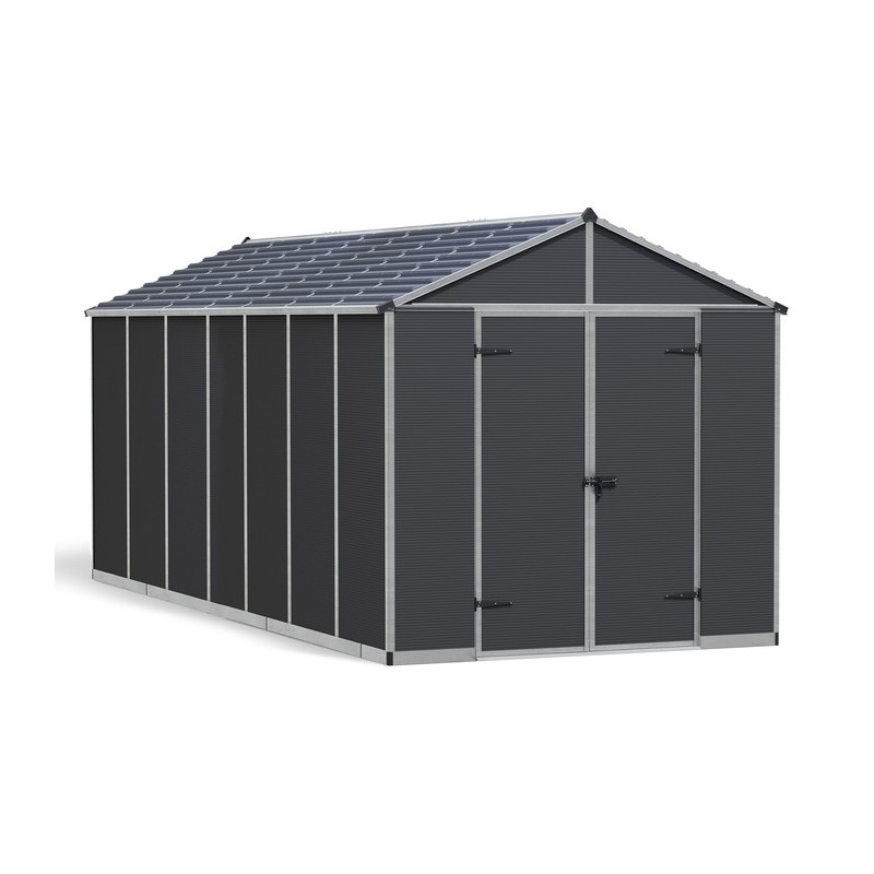 Palram - Canopia Rubicon 8' x 18' Shed - Gray (HG9734GY)
