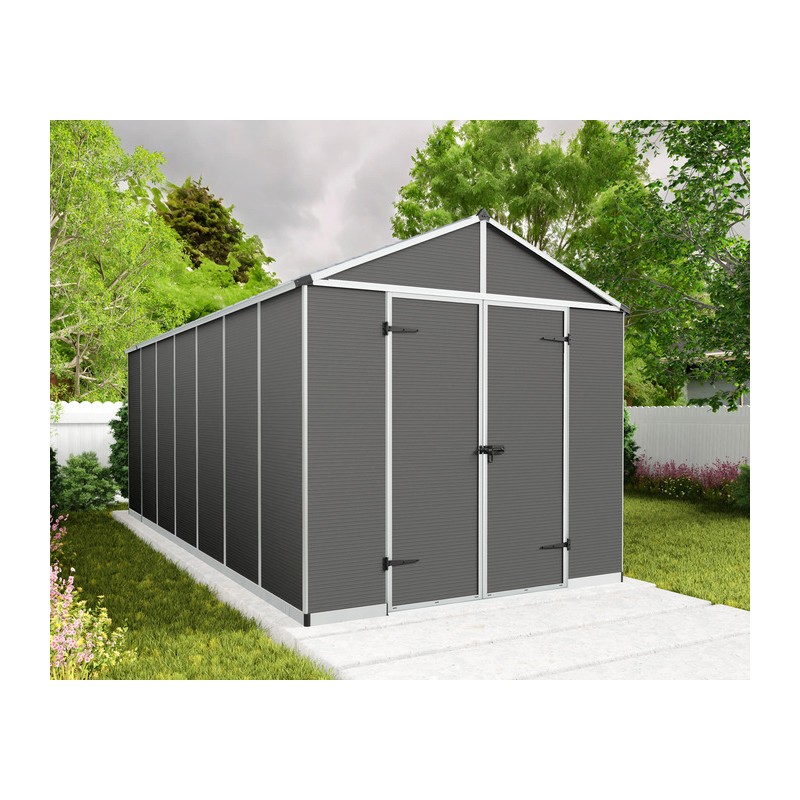 Palram - Canopia Rubicon 8' x 18' Shed - Gray (HG9734GY)