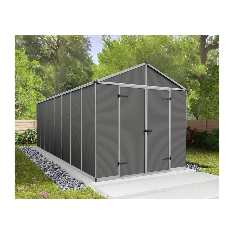 Palram - Canopia Rubicon 8' x 20' Shed - Gray (HG9735GY)