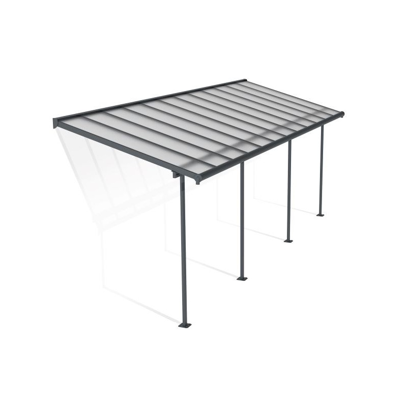 Palram - Canopia Sierra 7.5'x22.5' Patio Cover - Gray/Clear (HG9088)