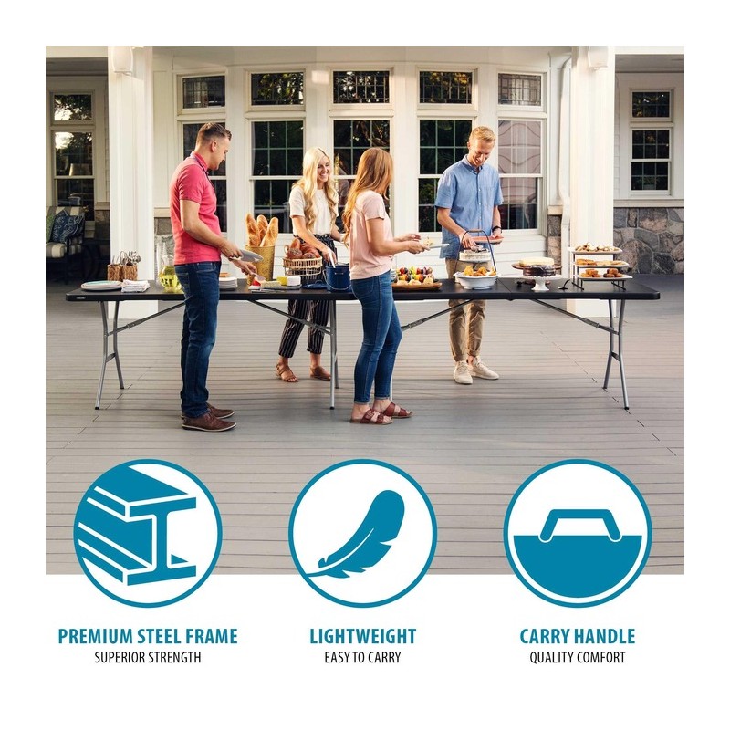 Lifetime Light Commercial 6-Foot Fold-In-Half Table (80788)
