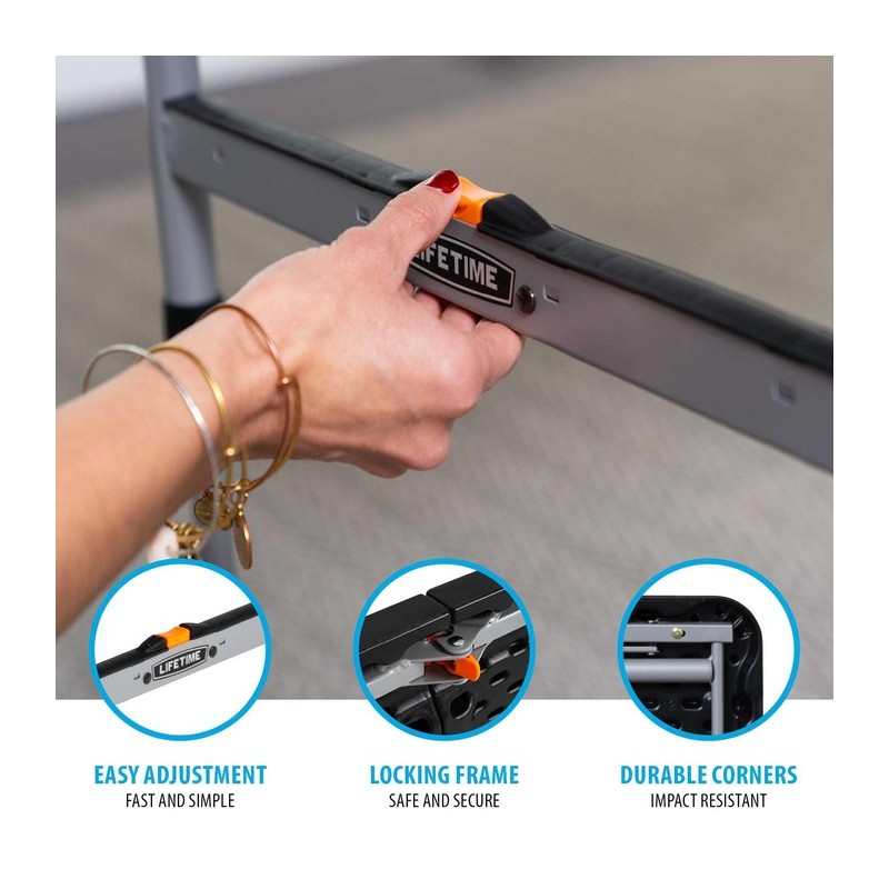 Lifetime Light Commercial 4-Foot Fold-In-Half Adjustable Table (80869)