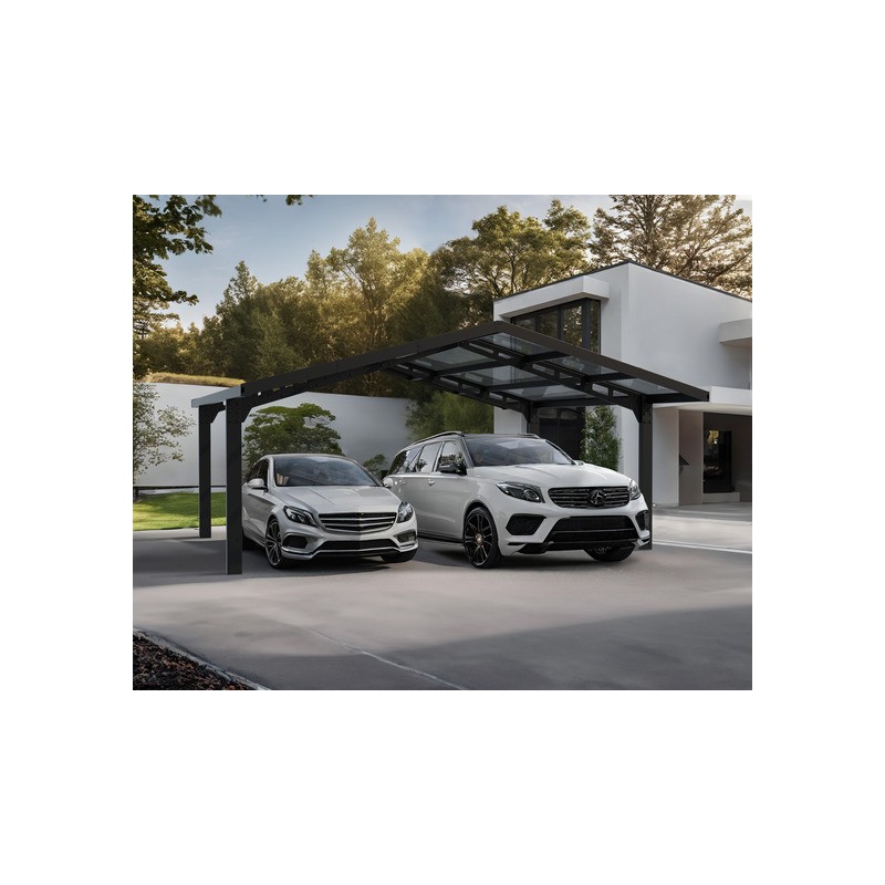 Palram - Canopia Sydney Wave Double Carport Apex Style (HG9093)