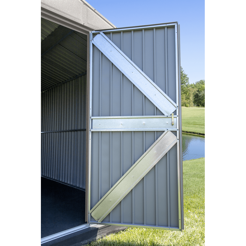 Arrow 10x12 Elite Steel Storage Shed - Cool Grey (EG1012CG) Arrow 10x12 Elite Steel Storage Shed - Cool Grey (EG1012CG)
