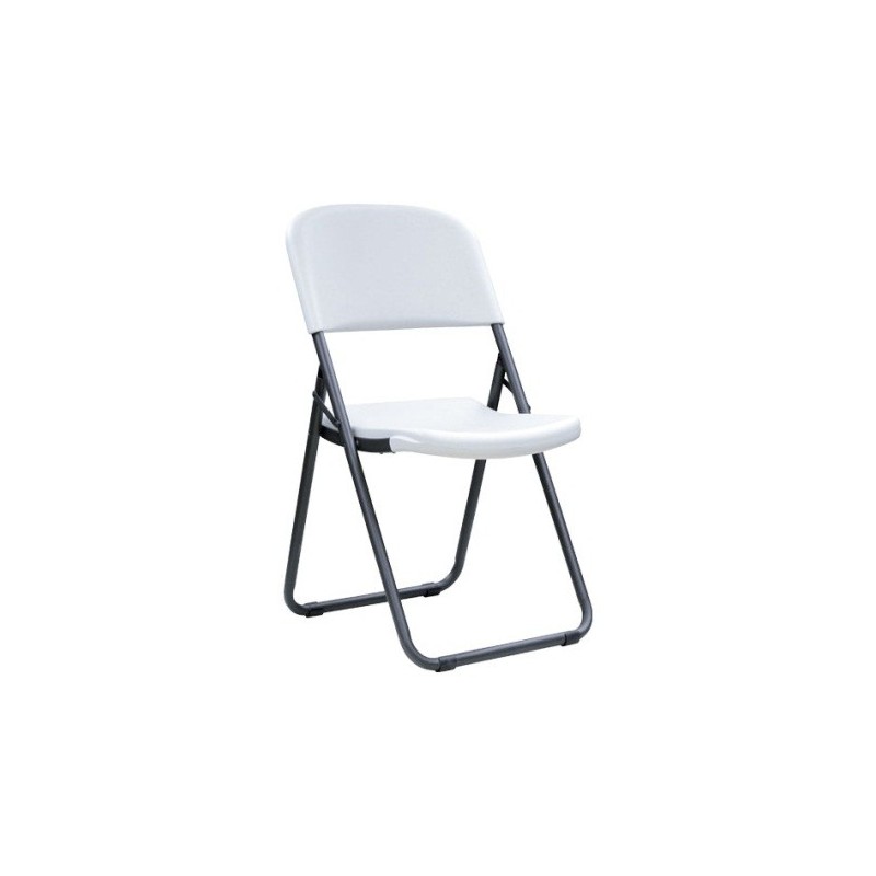 Lifetime 4-Pack Light Commercial Loop Leg Contoured Folding Chairs - White (80155)
