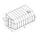 Rion  8x18 Sun Room 2 Greenhouse Kit - White (HG7618)